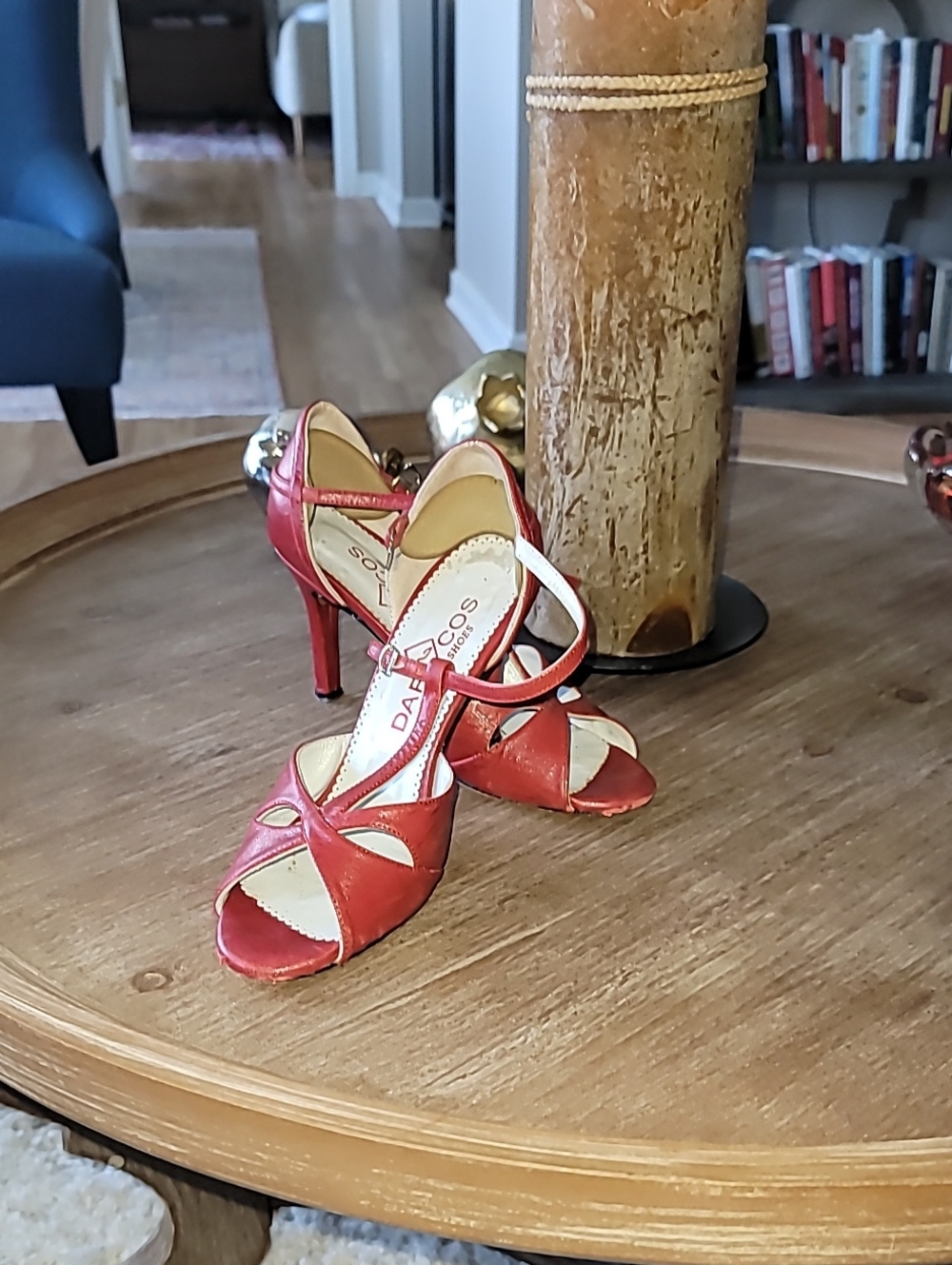 Argentine Tango Shoes-  Red Strappy High-Heel Sandals